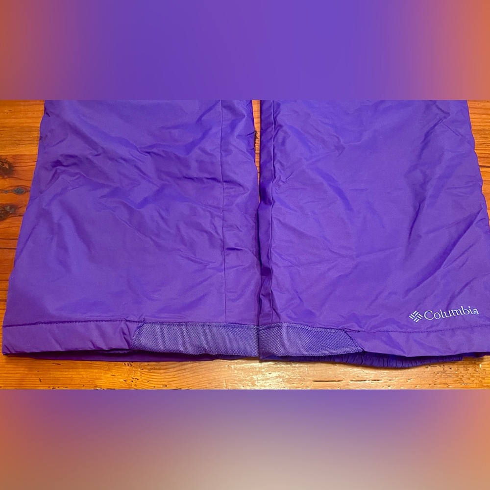 Kids Purple Columbia Ski/Snow Pants, Size M (10/12) - Picture 3 of 4